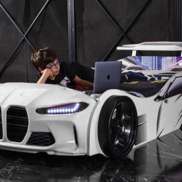 lit voiture led gtx blanc enfant cadeau