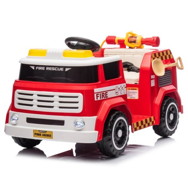 camion de pompier electrique enfant 911 pro rouge
