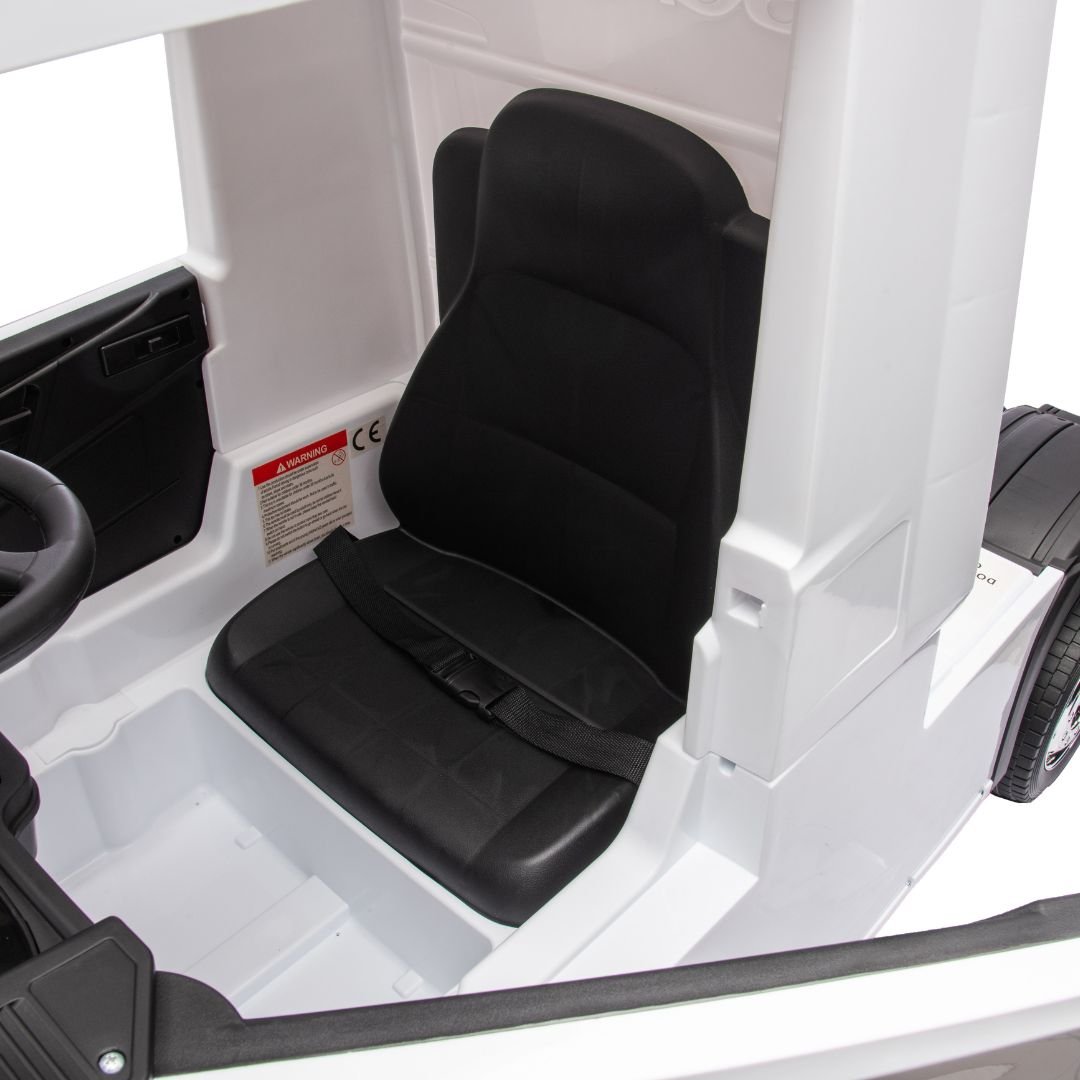 camion scania jouet electrique avec remorque blanc