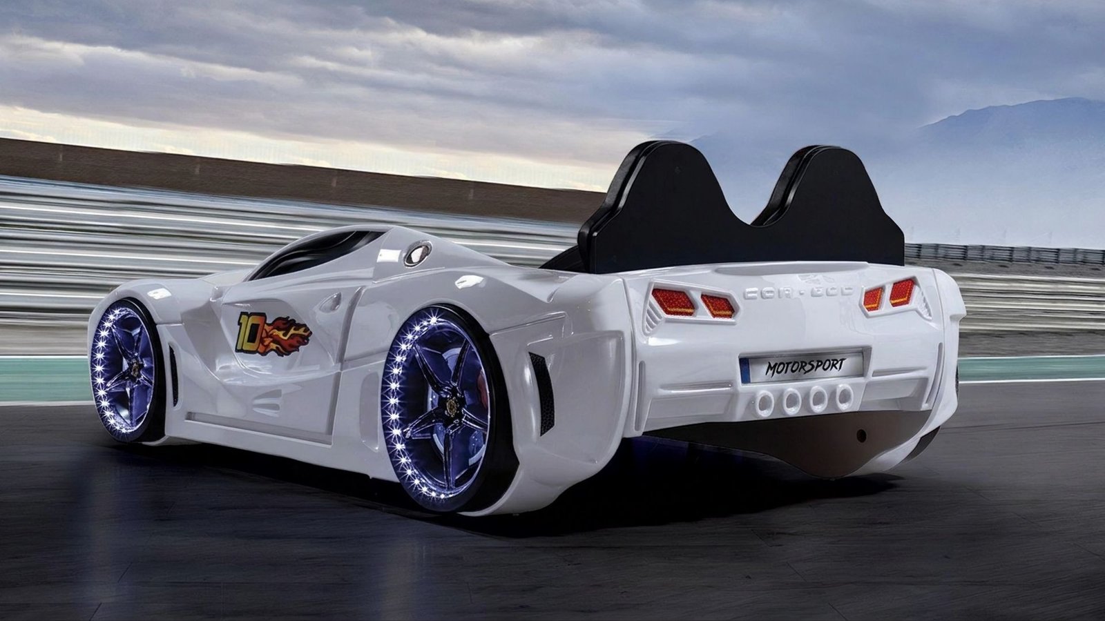 lit voiture blanc pour enfants ados