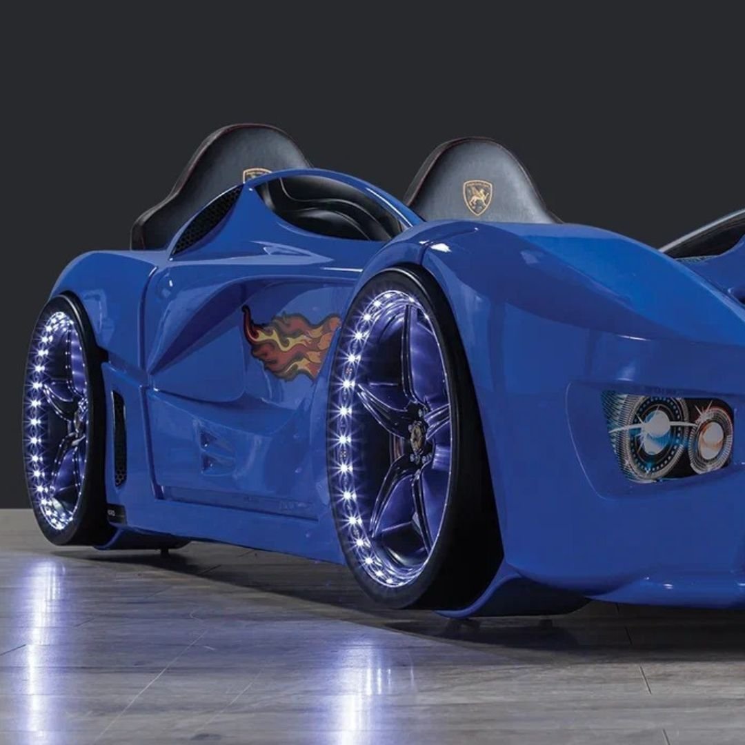 lit voiture enfant bmw bleu led